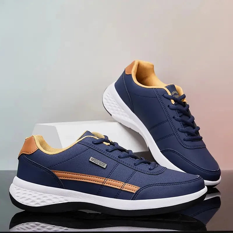 Contrast Trim Lace Up Cushioned Sole Casual Sneaker