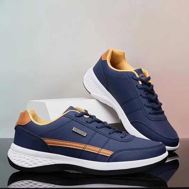 Contrast Trim Lace Up Cushioned Sole Casual Sneaker