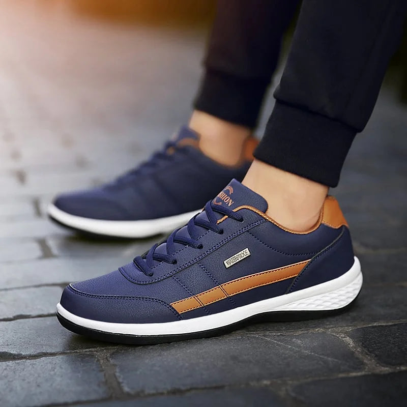 Contrast Trim Lace Up Cushioned Sole Casual Sneaker