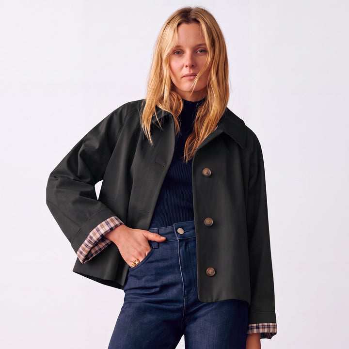 Celestine | Women's Oversized Cropped Trench Jacket