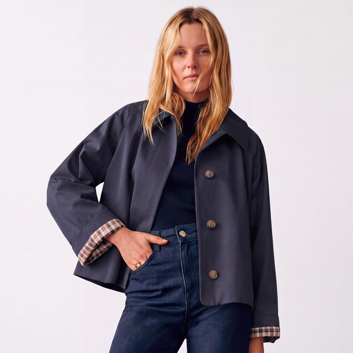 Celestine | Women's Oversized Cropped Trench Jacket
