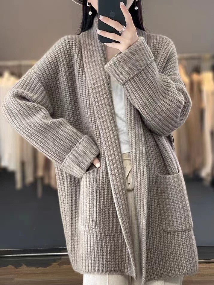 Marisienne | Women's Shawl Collar Cardigan with Deep Pockets