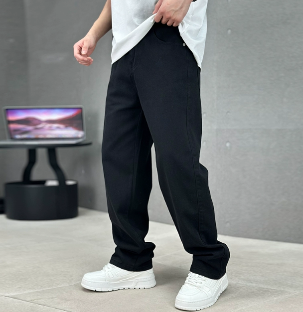 Relaxed Straight Leg Men's Jeans - Classic Casual Denim