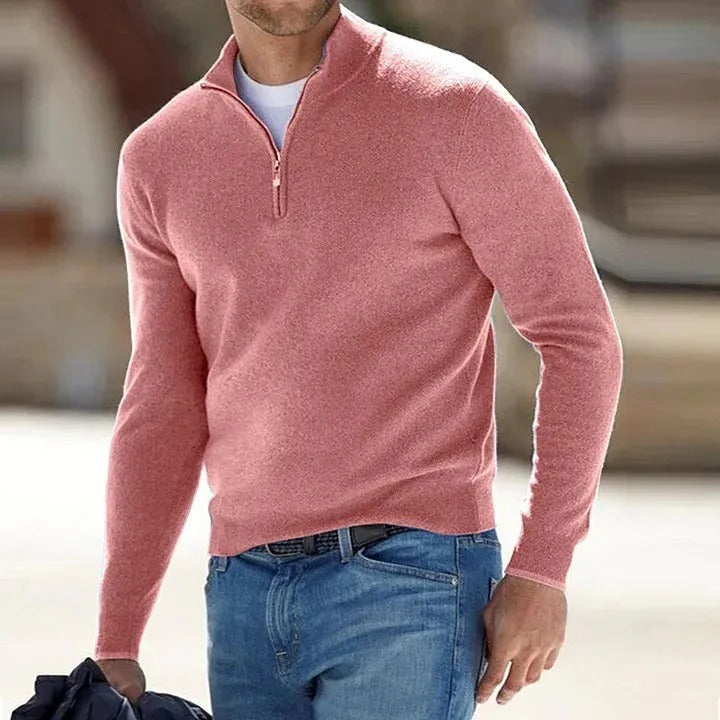 Silas | Men's Soft Quarter-Zip Knit Jumper