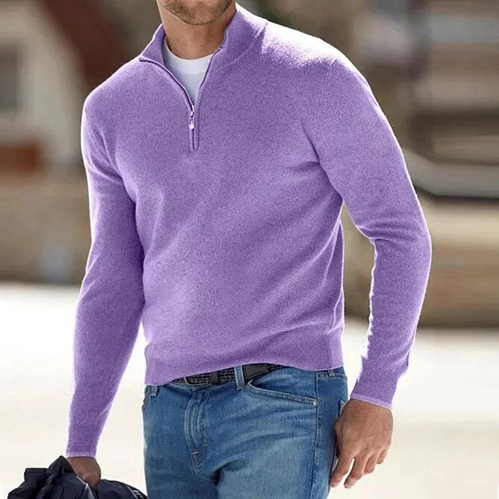 Silas | Men's Soft Quarter-Zip Knit Jumper
