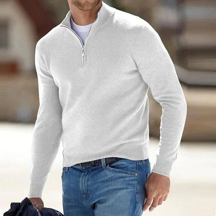 Silas | Men's Soft Quarter-Zip Knit Jumper