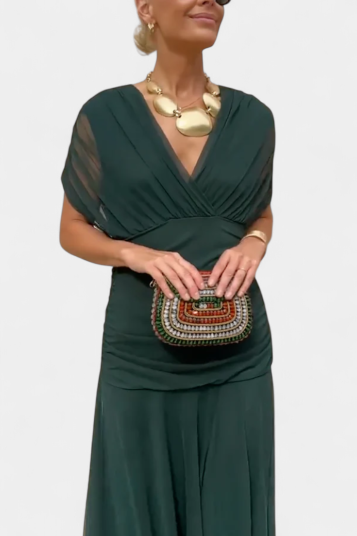 Women's Off Shoulder Midi Dress Wedding Guest Evening