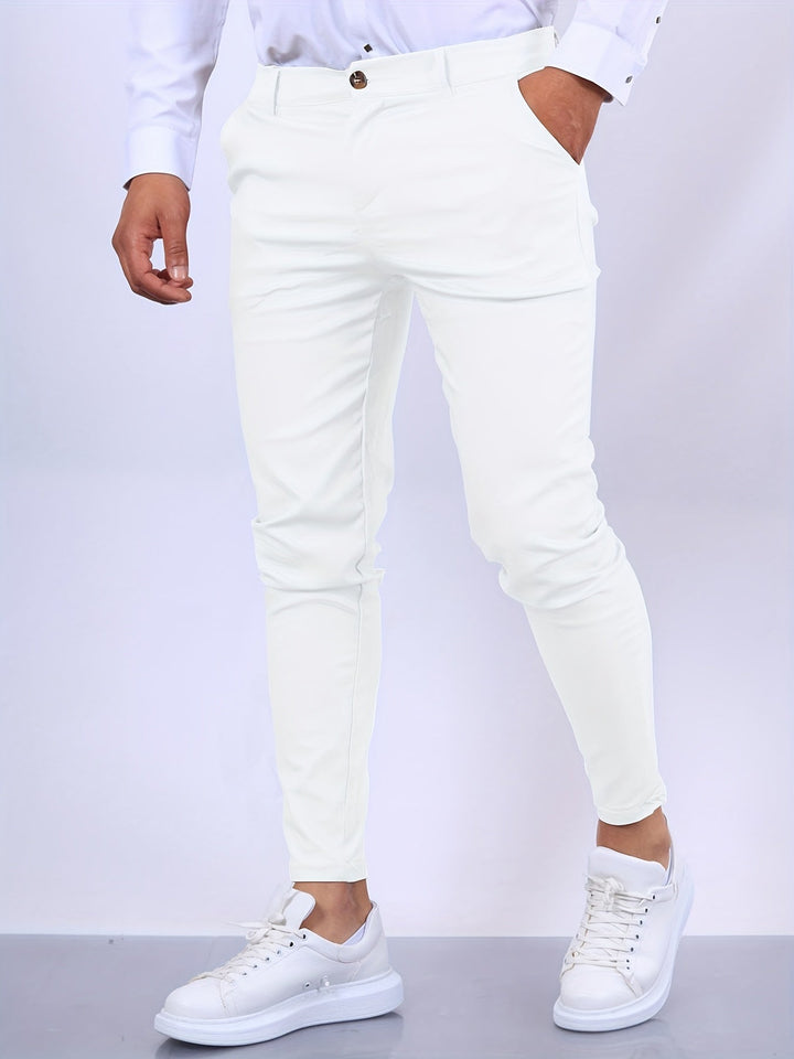 Slim Fit Stretch Flat Front Casual Chino Pant