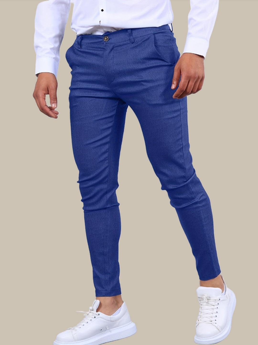 Slim Fit Stretch Flat Front Casual Chino Pant