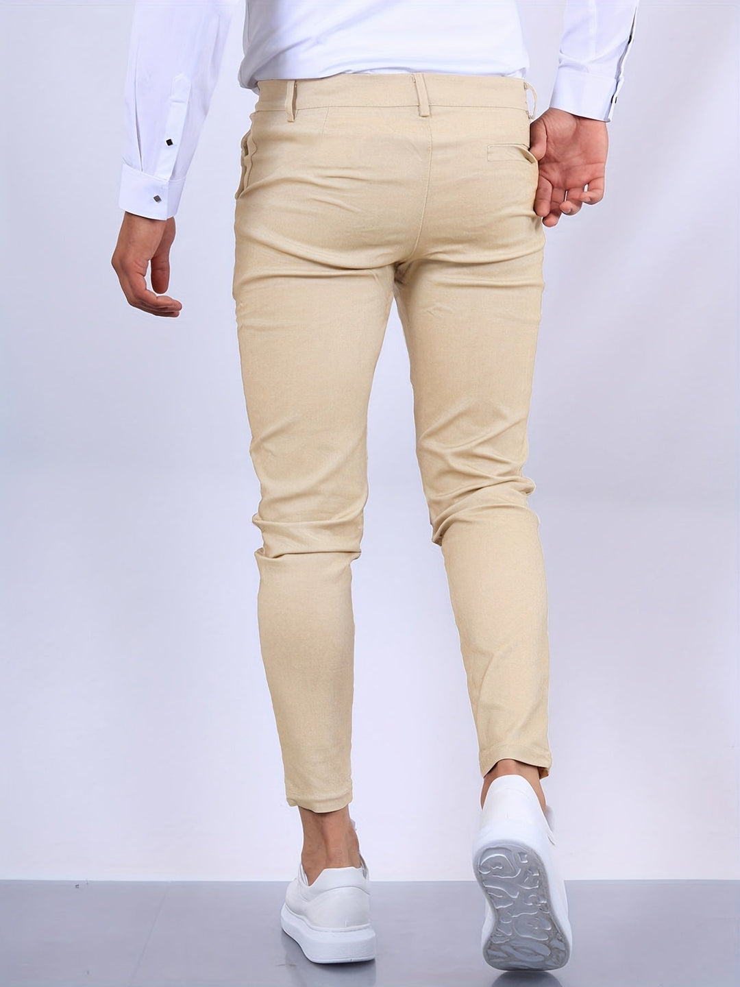 Slim Fit Stretch Flat Front Casual Chino Pant