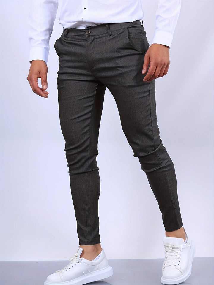 Slim Fit Stretch Flat Front Casual Chino Pant