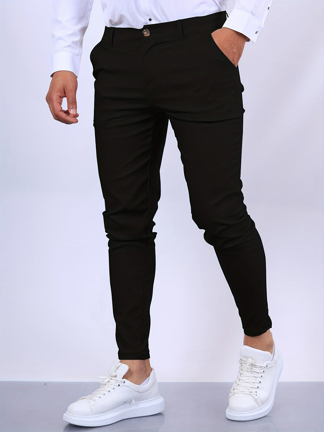 Slim Fit Stretch Flat Front Casual Chino Pant