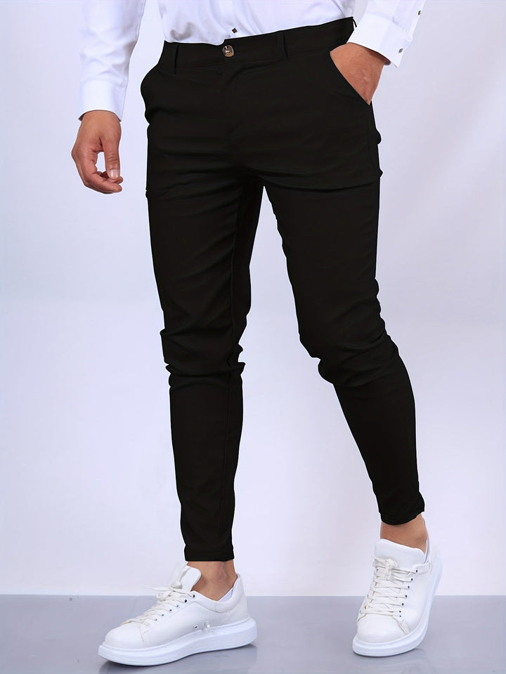 Slim Fit Stretch Flat Front Casual Chino Pant