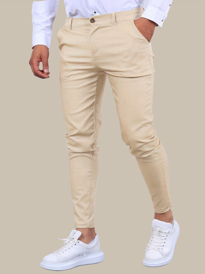 Slim Fit Stretch Flat Front Casual Chino Pant