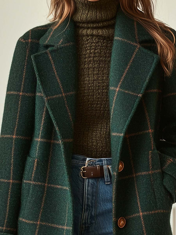 Rosalind | Women's Windowpane Check Tailored Coat