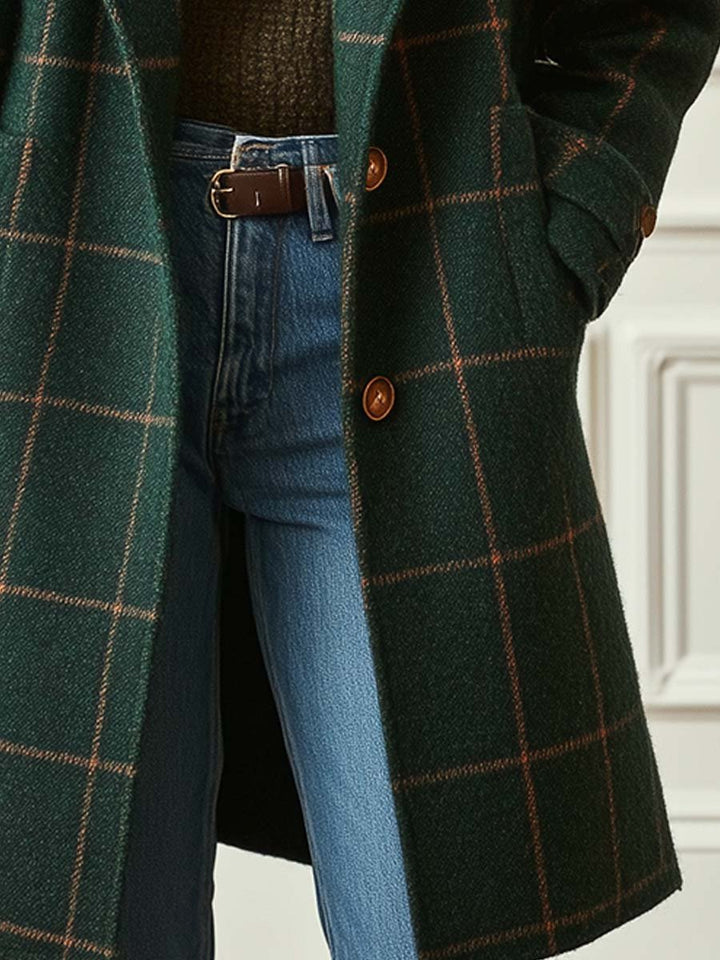 Rosalind | Women's Windowpane Check Tailored Coat