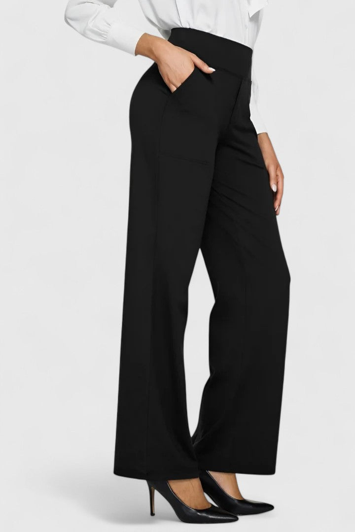 High Waisted Wide Leg Pants Women - Stretch Casual Comfort