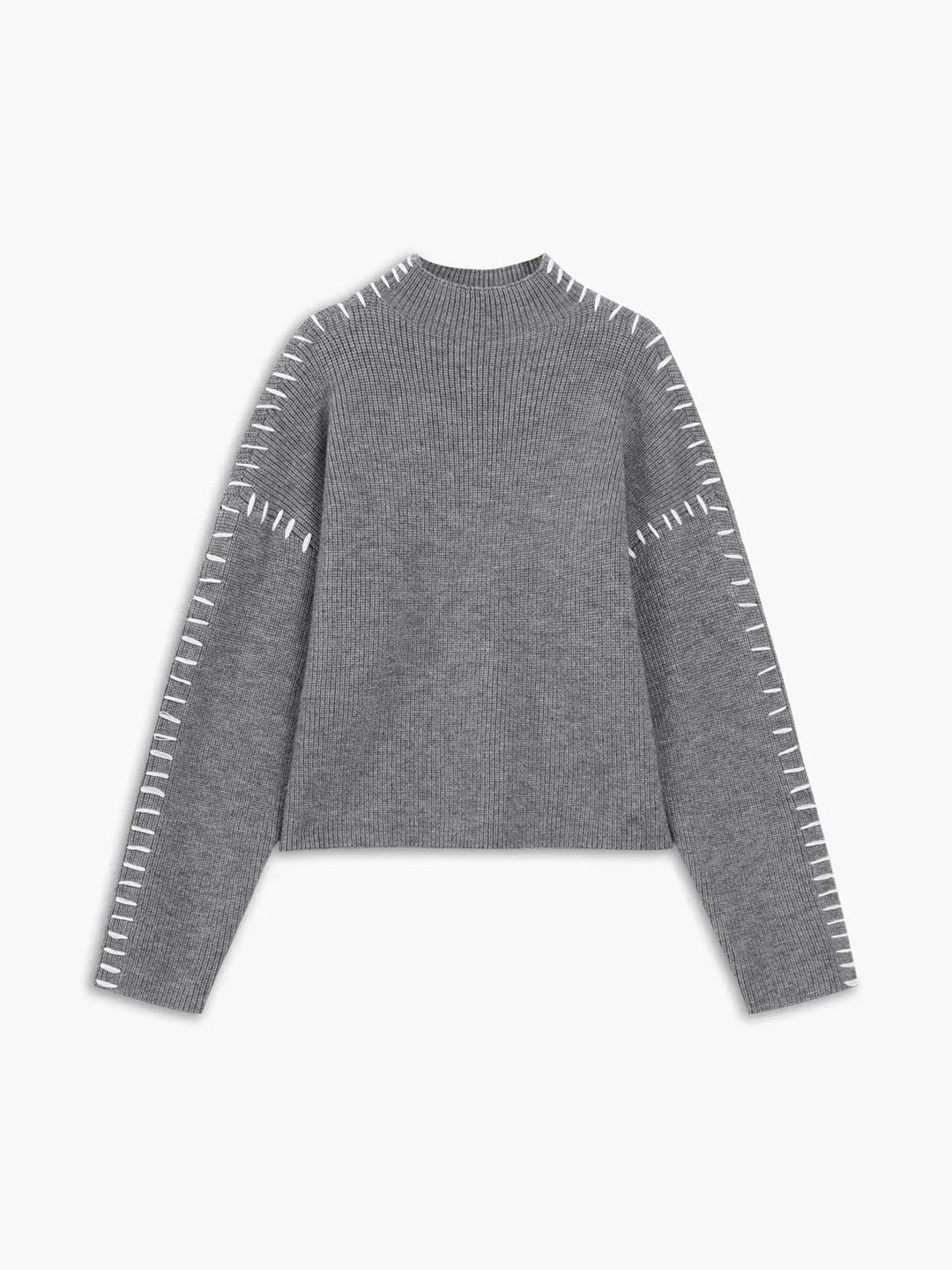 Simone | Women's Ribbed Cropped Mock Neck Sweater