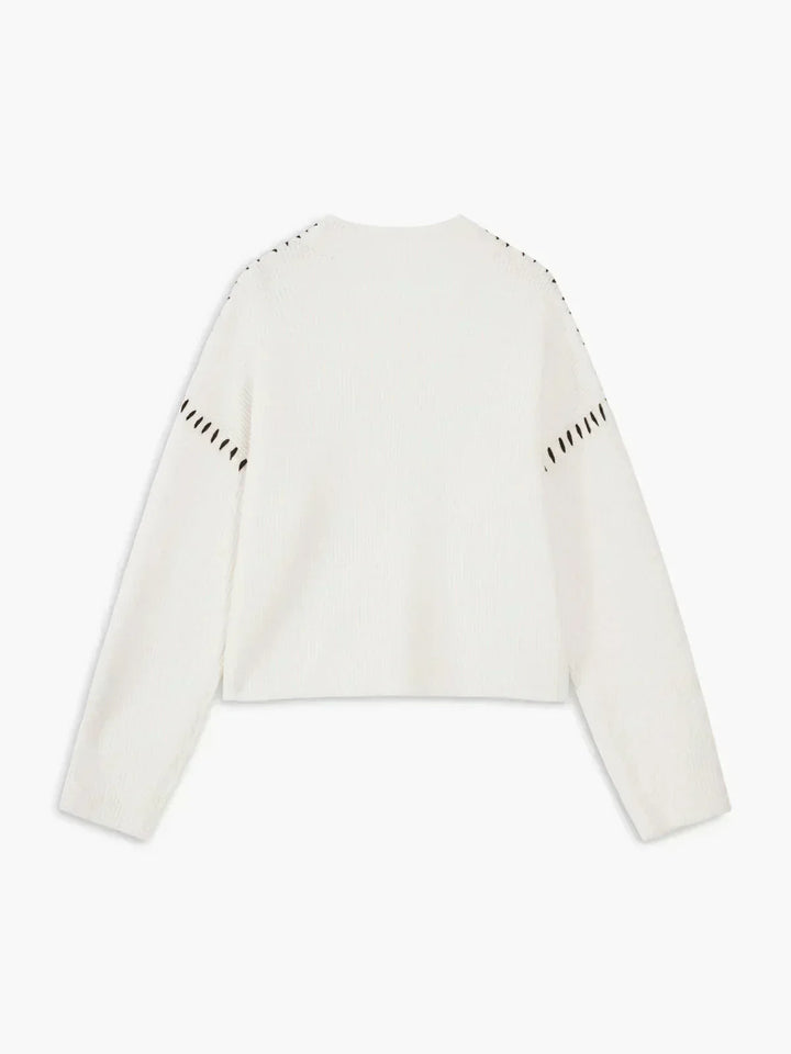 Simone | Women's Ribbed Cropped Mock Neck Sweater