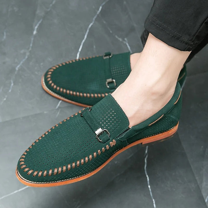 Theo | Men's Suede Slip-On Loafers with Almond Toe