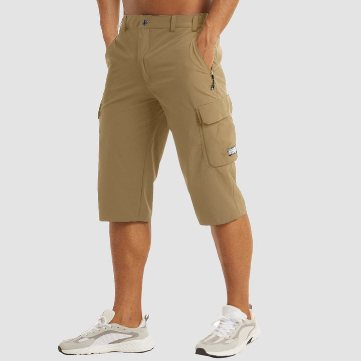 Zip Flap Pocket Below Knee Relaxed Fit Tactical Cargo Short