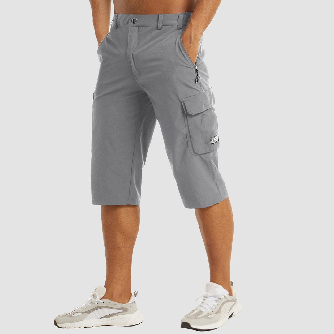Zip Flap Pocket Below Knee Relaxed Fit Tactical Cargo Short