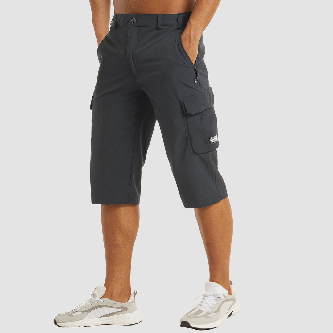 Zip Flap Pocket Below Knee Relaxed Fit Tactical Cargo Short