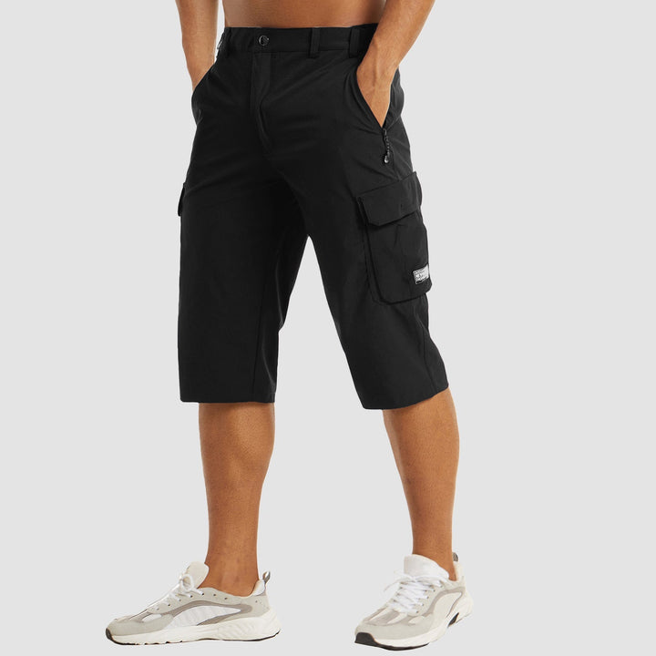 Zip Flap Pocket Below Knee Relaxed Fit Tactical Cargo Short