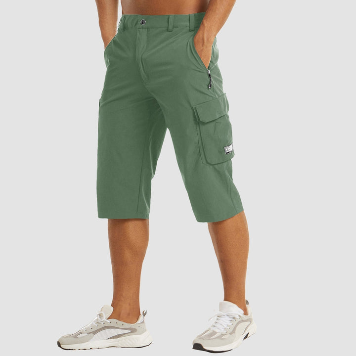 Zip Flap Pocket Below Knee Relaxed Fit Tactical Cargo Short