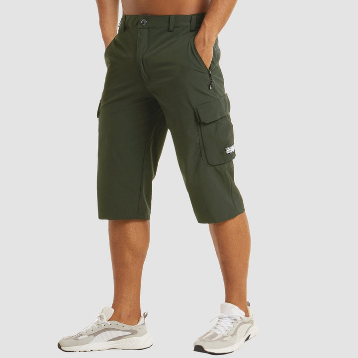 Zip Flap Pocket Below Knee Relaxed Fit Tactical Cargo Short