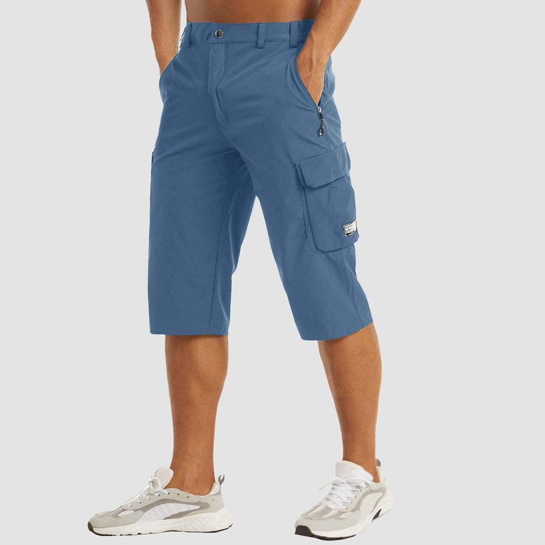 Zip Flap Pocket Below Knee Relaxed Fit Tactical Cargo Short