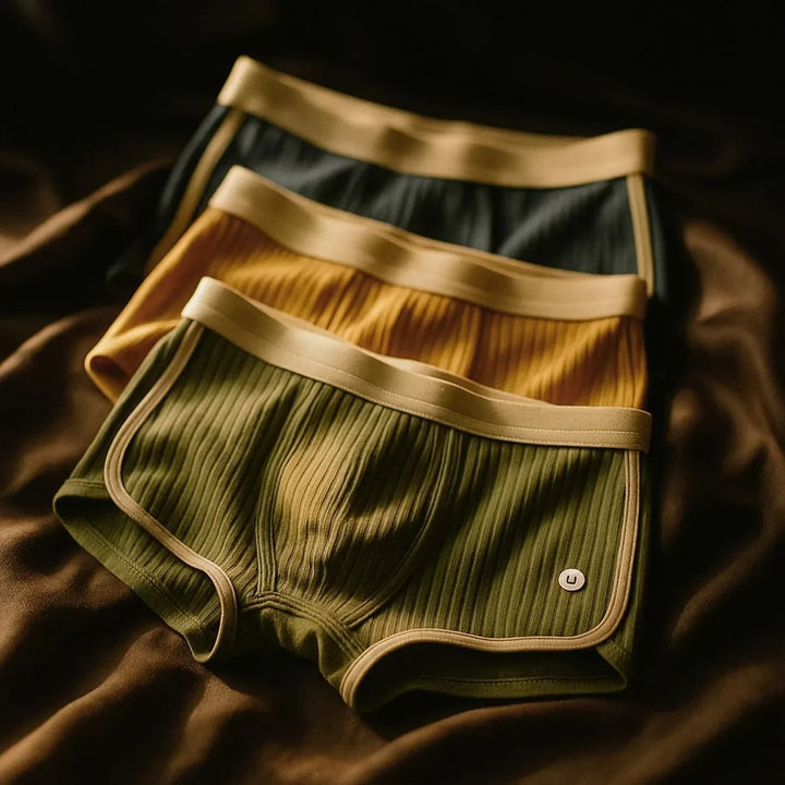 Ribbed Contrast Trim Wide Waistband Comfort Fit Boxer Brief