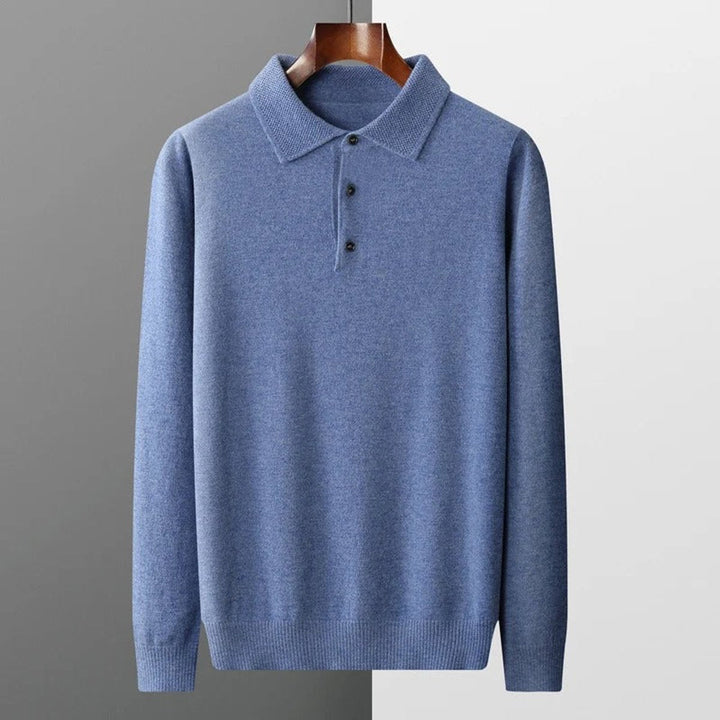 James | Men's Wool Polo Collar Knit Sweater