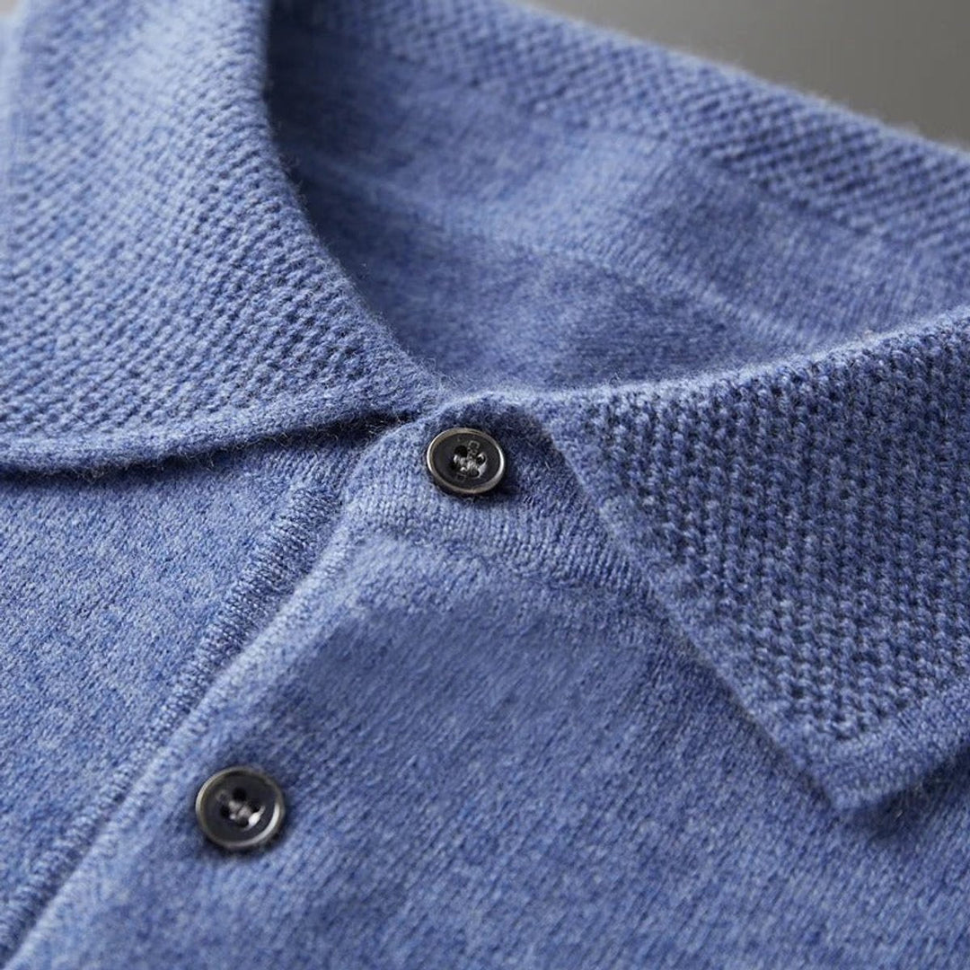 James | Men's Wool Polo Collar Knit Sweater