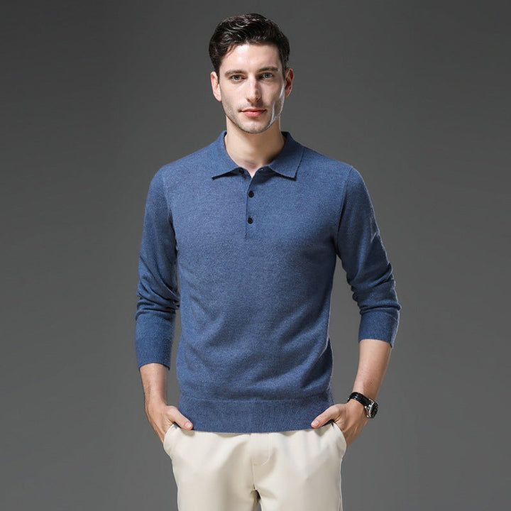 James | Men's Wool Polo Collar Knit Sweater