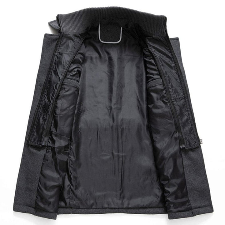 Caleb | Men's Wool Blend Double-Collar Overcoat