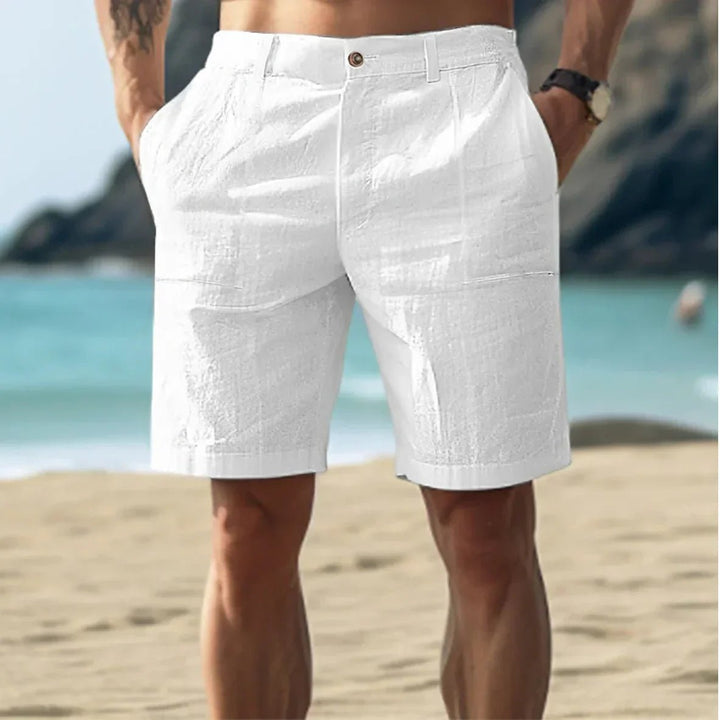 Flat Front Tailored Linen Casual Summer Chino Short