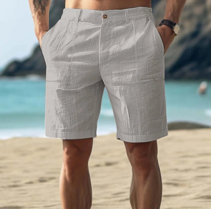 Flat Front Tailored Linen Casual Summer Chino Short