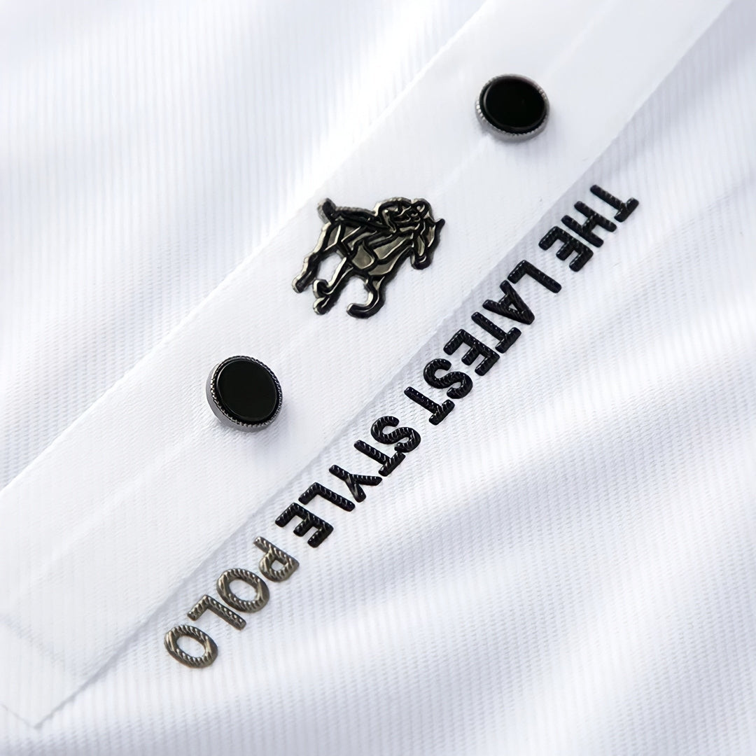 Tonal Button Placket Stretch Pique Slim Fit Polo Shirt