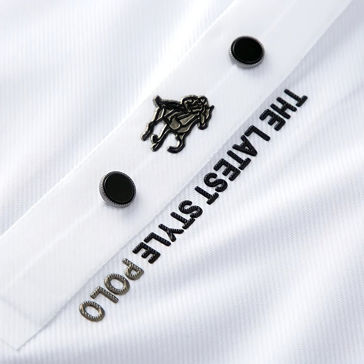 Tonal Button Placket Stretch Pique Slim Fit Polo Shirt