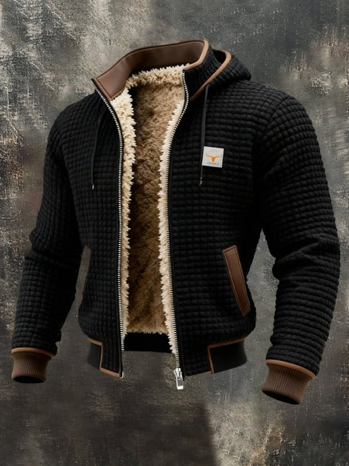 Ethan | Men's Sherpa-Lined Quilted Hooded Jacket