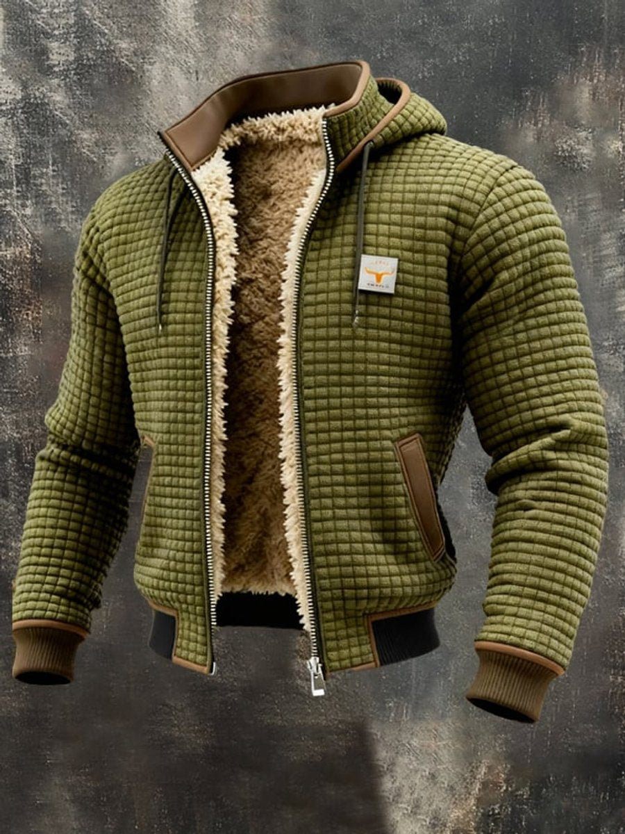 Ethan | Men's Sherpa-Lined Quilted Hooded Jacket