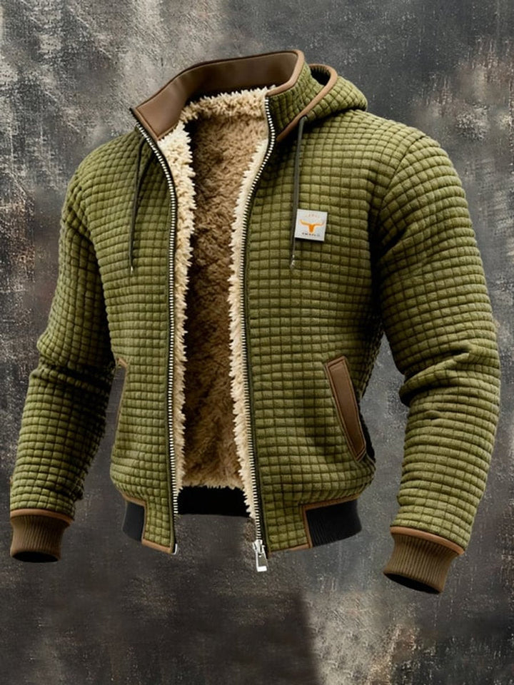Ethan | Men's Sherpa-Lined Quilted Hooded Jacket