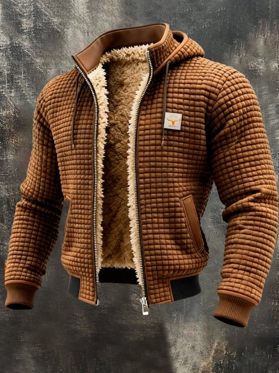 Ethan | Men's Sherpa-Lined Quilted Hooded Jacket