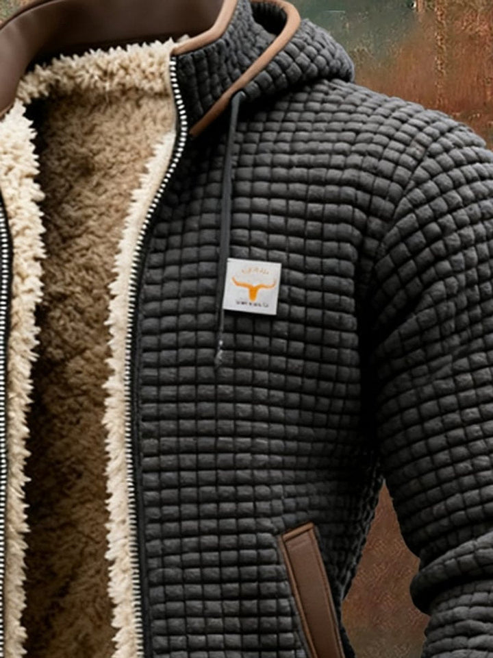 Ethan | Men's Sherpa-Lined Quilted Hooded Jacket