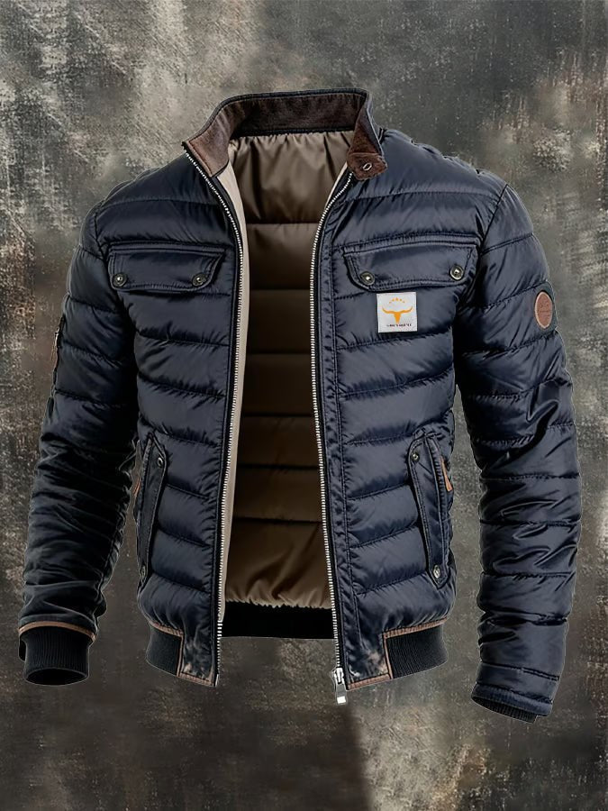 Lucas | Men's Quilted Puffer Jacket with Contrast Trim