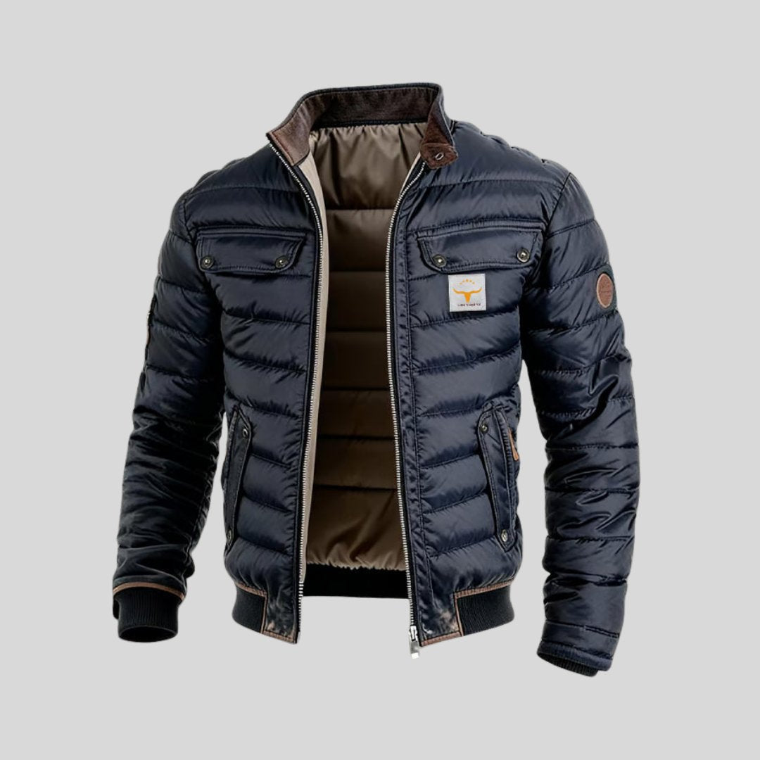 Lucas | Men's Quilted Puffer Jacket with Contrast Trim