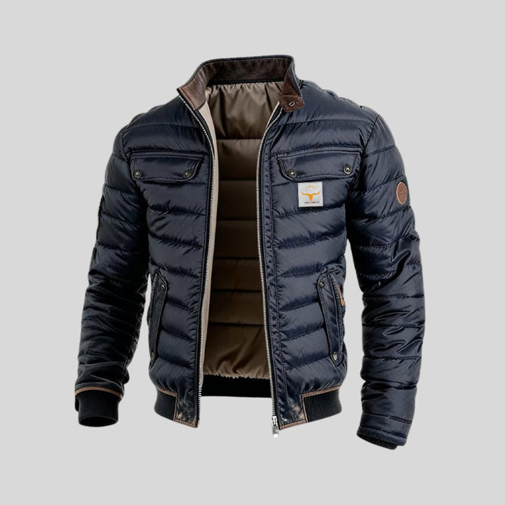 Lucas | Men's Quilted Puffer Jacket with Contrast Trim
