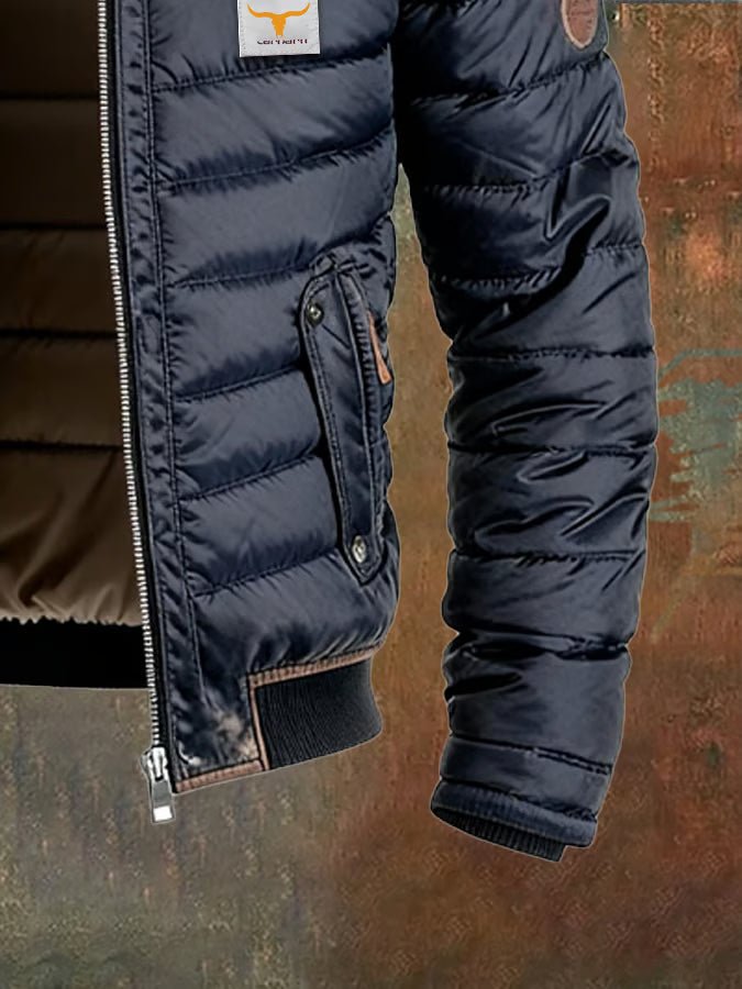 Lucas | Men's Quilted Puffer Jacket with Contrast Trim