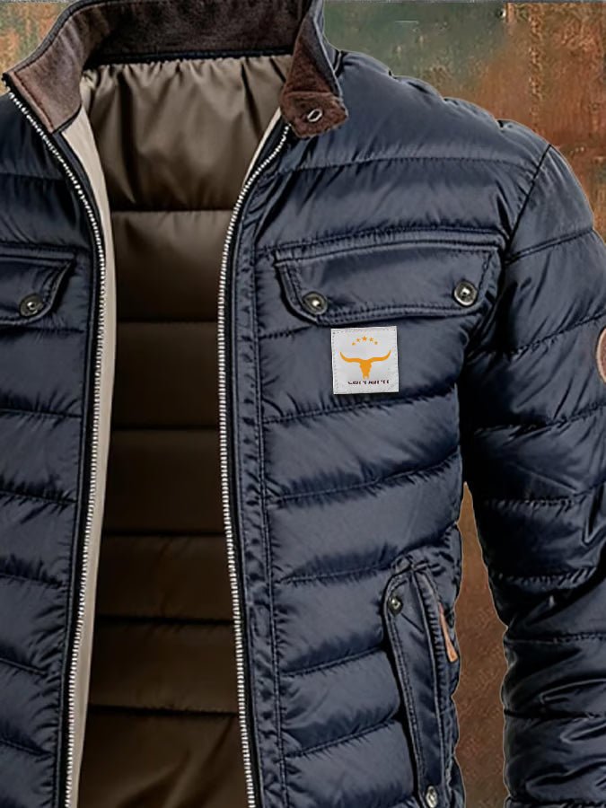 Lucas | Men's Quilted Puffer Jacket with Contrast Trim